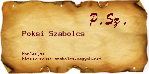 Poksi Szabolcs névjegykártya